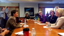 Martha Coakley at Women's Leadership Council roundtable