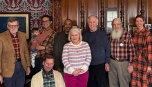 Congressman Richard Neal attends and speaks at the Springfield Preservation Trust Winter Fundraiser on February 1, 2026. Author Erica Swallow serves as president of the Trust and is pictured in the orange plaid dress.